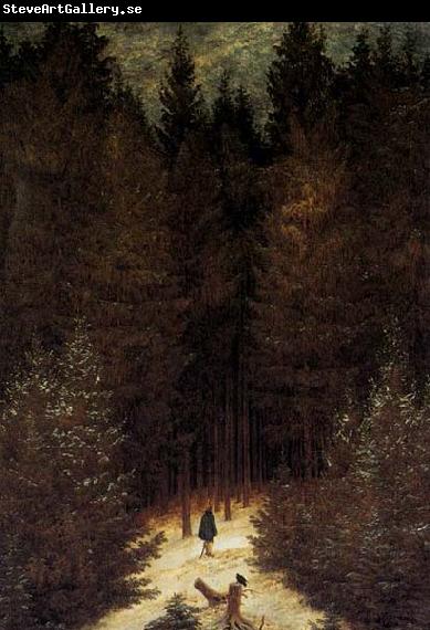 Caspar David Friedrich The Chasseur in the Forest